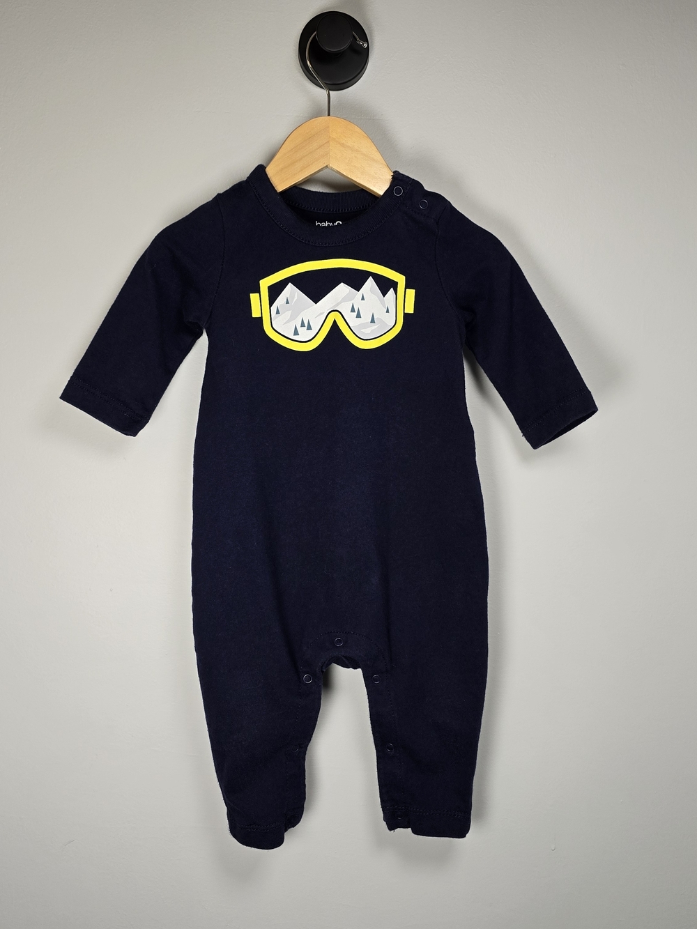 GAP Navy One-Piece with Yellow Ski Goggle Graphic